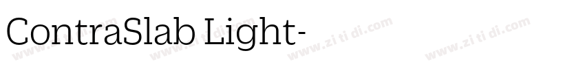 ContraSlab Light字体转换